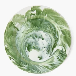 Summer Crockery | Dinner Plates<Mrs. Alice Julia Green Marbled Dinner Plate