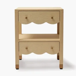 Furniture<Mrs. Alice Juliette Grasscloth Bedside Table