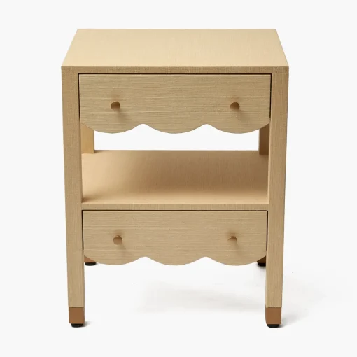 Furniture<Mrs. Alice Juliette Grasscloth Bedside Table