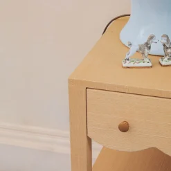 Furniture<Mrs. Alice Juliette Grasscloth Bedside Table