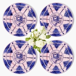Crockery Sets<Mrs. Alice Kamari Pink & Blue Dinner & Starter Plates (Set of 8)