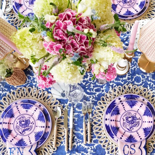 Crockery Sets<Mrs. Alice Kamari Pink & Blue Dinner & Starter Plates (Set of 8)