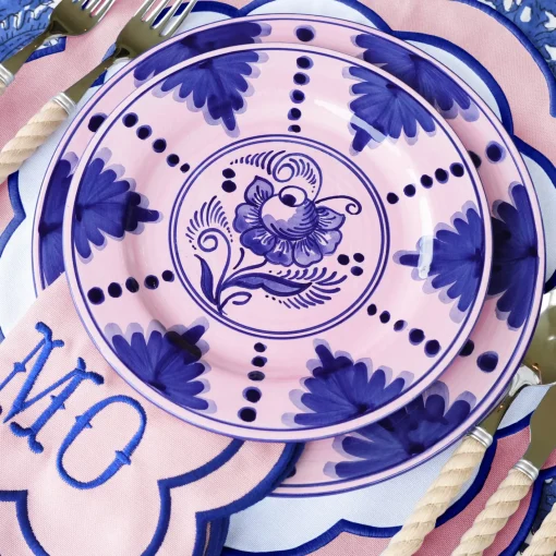 Crockery Sets<Mrs. Alice Kamari Pink & Blue Dinner & Starter Plates (Set of 8)