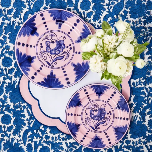 Crockery Sets<Mrs. Alice Kamari Pink & Blue Dinner & Starter Plates (Set of 8)