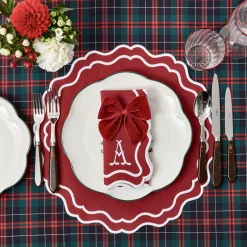 Table Linen Sets | Mrs. Alice Monogram<Mrs. Alice Katherine Berry Red Placemats & Napkins (Set of 4)