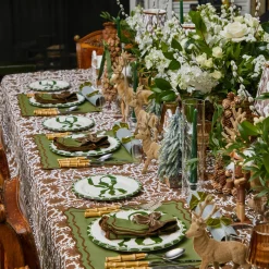 Table Linen Sets | Mrs. Alice Monogram<Mrs. Alice Katherine Green & Chocolate Placemats & Napkins (Set of 4)