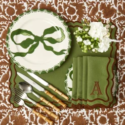 Placemats<Mrs. Alice Katherine Green & Chocolate Placemats (Set of 4)