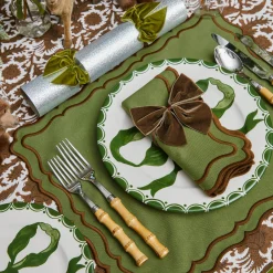 Table Linen Sets | Mrs. Alice Monogram<Mrs. Alice Katherine Green & Chocolate Placemats & Napkins (Set of 4)
