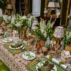 Table Linen Sets | Mrs. Alice Monogram<Mrs. Alice Katherine Green & Chocolate Placemats & Napkins (Set of 4)