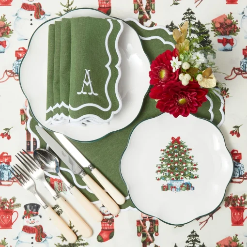 Napkins | Mrs. Alice Monogram<Mrs. Alice Katherine Green Napkins (Set of 4)