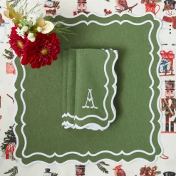 Napkins | Mrs. Alice Monogram<Mrs. Alice Katherine Green Napkins (Set of 4)