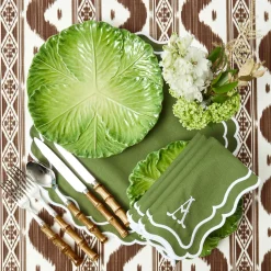 Napkins | Mrs. Alice Monogram<Mrs. Alice Katherine Green Napkins (Set of 4)