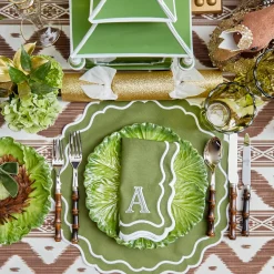 Napkins | Mrs. Alice Monogram<Mrs. Alice Katherine Green Napkins (Set of 4)