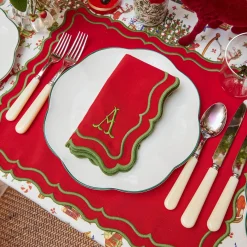Placemats<Mrs. Alice Katherine Red & Green Placemats (Set of 4)