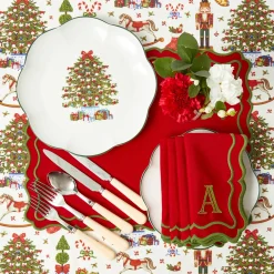 Placemats<Mrs. Alice Katherine Red & Green Placemats (Set of 4)