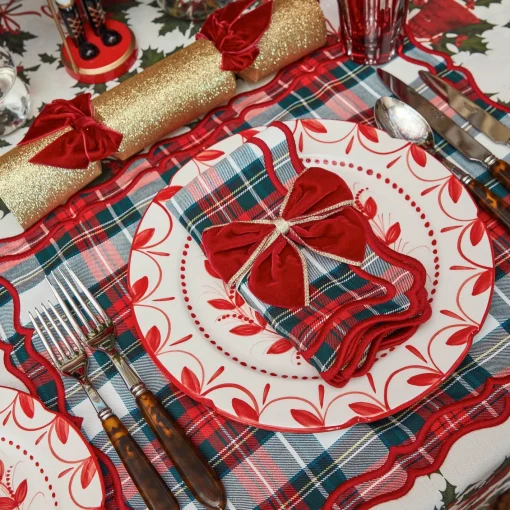Napkins | Mrs. Alice Monogram<Mrs. Alice Katherine Tartan Napkins (Set of 4)