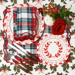 Napkins | Mrs. Alice Monogram<Mrs. Alice Katherine Tartan Napkins (Set of 4)