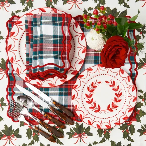 Napkins | Mrs. Alice Monogram<Mrs. Alice Katherine Tartan Napkins (Set of 4)
