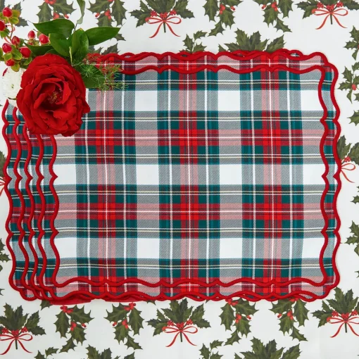 Table Linen Sets | Mrs. Alice Monogram<Mrs. Alice Katherine Tartan Placemats & Napkins (Set of 4)