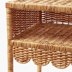 Furniture | Furniture<Mrs. Alice Lara Rattan Scalloped Bedside Table
