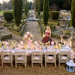 Spring Decorations | Pagodas & Lanterns<Mrs. Alice Large Blue Rattan Chinoiserie Pagoda Lantern