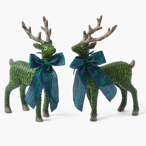 Napkin Rings & Bows<Mrs. Alice Large Blue Tartan Bows (Pair)