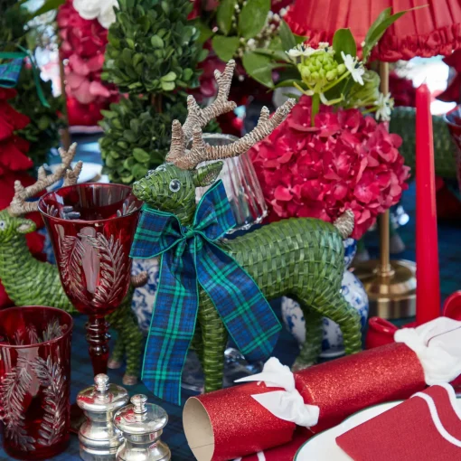 Napkin Rings & Bows<Mrs. Alice Large Blue Tartan Bows (Pair)