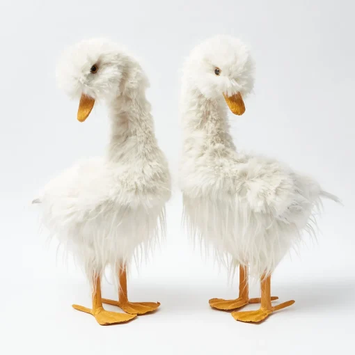 Spring Decorations<Mrs. Alice Large Fluffy Geese (Pair)
