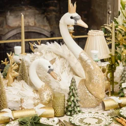 Christmas Decorations<Mrs. Alice Large Giselle Glitter Swan
