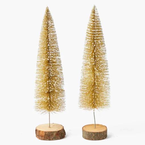 Christmas Decorations<Mrs. Alice Large Gold Glitter Tree (Pair)