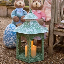 Spring Decorations | Pagodas & Lanterns<Mrs. Alice Large Green Rattan Chinoiserie Pagoda Lantern