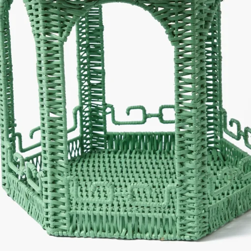 Spring Decorations | Pagodas & Lanterns<Mrs. Alice Large Green Rattan Chinoiserie Pagoda Lantern
