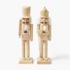 Christmas Decorations<Mrs. Alice Large Natural Wooden Nutcracker (Pair)