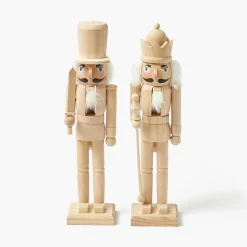 Christmas Decorations<Mrs. Alice Large Natural Wooden Nutcracker (Pair)