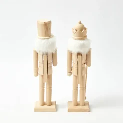 Christmas Decorations<Mrs. Alice Large Natural Wooden Nutcracker (Pair)