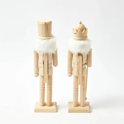 Christmas Decorations<Mrs. Alice Large Natural Wooden Nutcracker (Pair)
