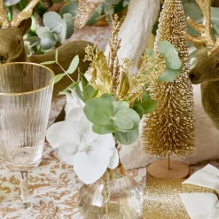 Christmas Decorations<Mrs. Alice Large Olive Green Flocked Reindeer (Pair)