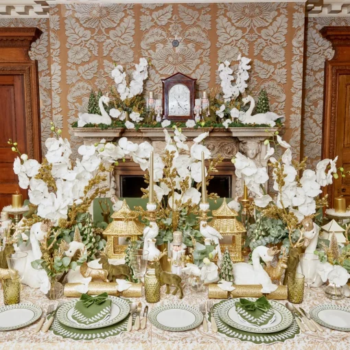 Christmas Decorations<Mrs. Alice Large Olive Green Flocked Reindeer (Pair)