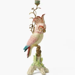 Summer Candleware | Candle Holders<Mrs. Alice Large Pink Cockatoo Candle Holder