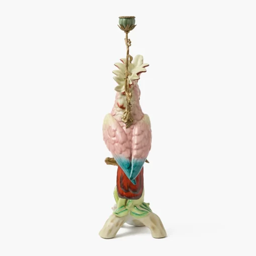 Summer Candleware | Candle Holders<Mrs. Alice Large Pink Cockatoo Candle Holder