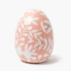 Spring Decorations<Mrs. Alice Large Pink Floral Tole Egg