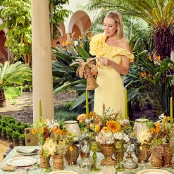 Year-round Decorations | Spring Decorations<Mrs. Alice Large Rattan Palm Tree (Pair)