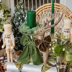 Christmas Decorations<Mrs. Alice Large Rattan Reindeer (Pair) - 40cm