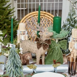 Christmas Decorations<Mrs. Alice Large Rattan Reindeer (Pair) - 40cm