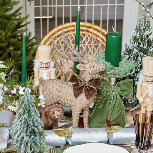 Christmas Decorations<Mrs. Alice Large Rattan Reindeer (Pair) - 40cm
