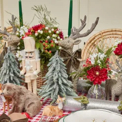 Christmas Decorations<Mrs. Alice Large Rattan Reindeer (Pair) - 40cm