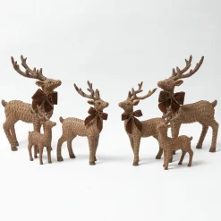 Christmas Decorations<Mrs. Alice Large Rattan Reindeer (Pair) - 40cm