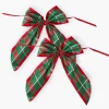 Napkin Rings & Bows<Mrs. Alice Large Red & Green Tartan Bows (Pair)