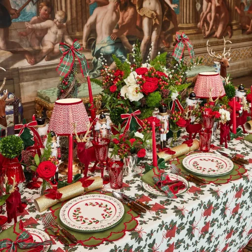Napkin Rings & Bows<Mrs. Alice Large Red & Green Tartan Bows (Pair)