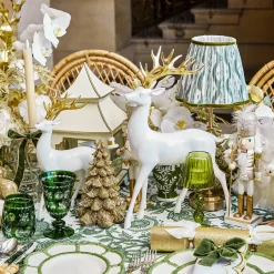 Christmas Decorations<Mrs. Alice Large White Reindeer with Gold Antlers (Pair) - 45cm